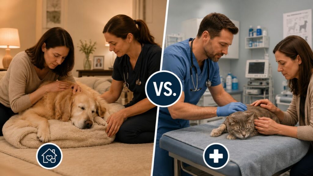 Pet Euthanasia at Home vs. Veterinary Clinic
